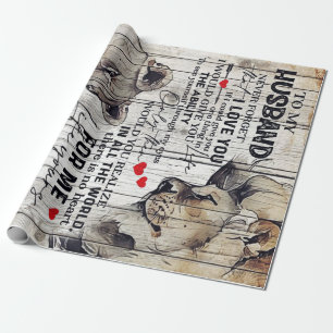 Personalised perfect gift, to my husband letter wrapping paper