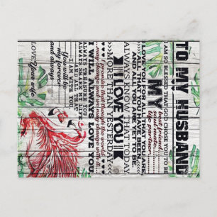 Personalised perfect letter   To my husband letter Announcement Postcard