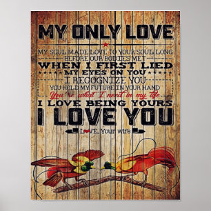 Personalised perfect letter   To my husband letter Poster