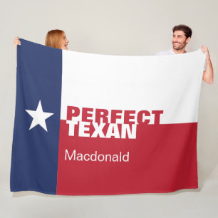 Personalised PERFECT TEXAN Fleece Blanket