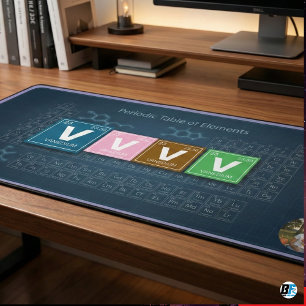 Personalised Periodic Table of Elements Custom P Desk Mat