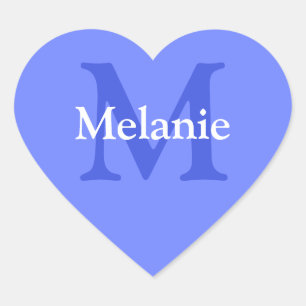 Personalised Periwinkle Heart Sticker