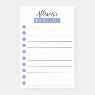 Personalised Periwinkle To Do List Post-it Notes