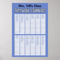 Personalised Perpetual Birthday Calendar