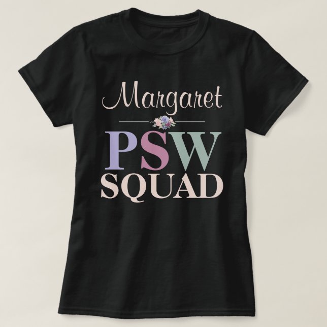 Personalised Personal Support Worker Team Gift T-Shirt (Design Front)