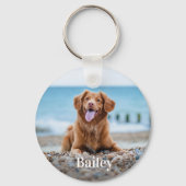 Personalised Pet 2 Photo Dog Lover Key Ring (Front)