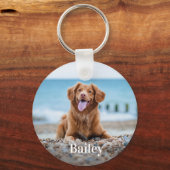 Personalised Pet 2 Photo Dog Lover Key Ring (Front)