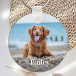 Personalised Pet 2 Photo Dog Lover Key Ring<br><div class="desc">Carry your pet with you everywhere you go with this custom pet photo keychain ! A must have for every dog mum and dog dad ! 
Personalised Pet 2 Photo Dog Lover keychain</div>