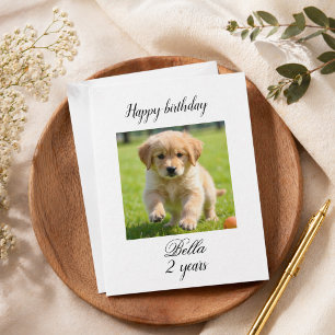 Personalised Pet Birthday Card Custom Dog Photo
