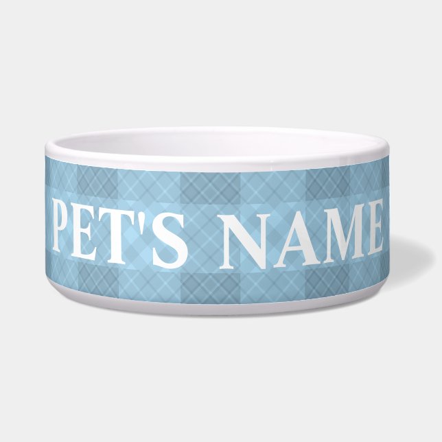 Personalised Pet Blue Bowls (Front)