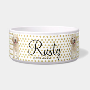 Personalised Pet Bowl/Golden Retriever