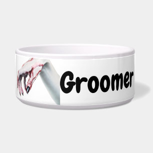 Personalised Pet Bowls zombie blood drip vampire G