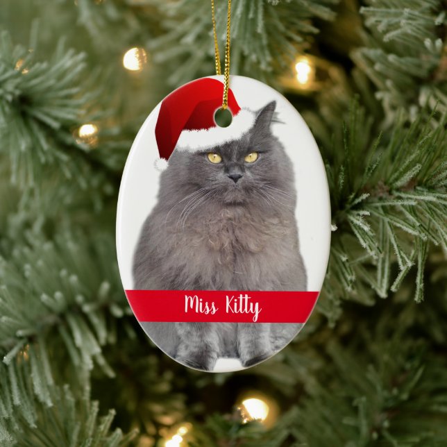 Personalised Pet Cat Dog Christmas Ceramic Tree Decoration (Tree)