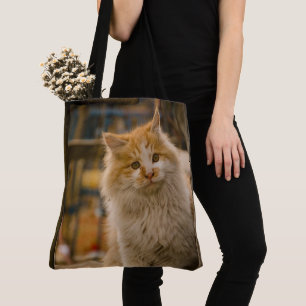 Personalised Pet Cat Photo All Over Print Tote Bag