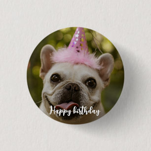 Personalised pet dog birthday 3 Cm Round Badge