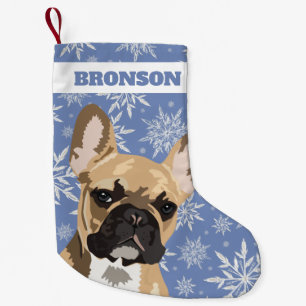 Personalised Pet Dog   Fawn French Bulldog Gift Small Christmas Stocking