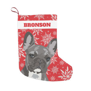 Personalised Pet Dog   French Bulldog Gift Small Christmas Stocking