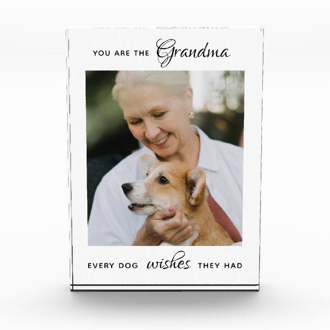 Personalised Pet Dog Grandma Mother's Day  Photo Block (Front)