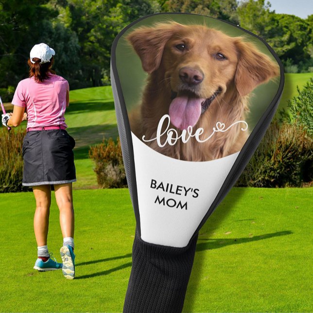 Personalised Pet Dog Photo Love My Mum  Golf Head Cover (Creator Uploaded)