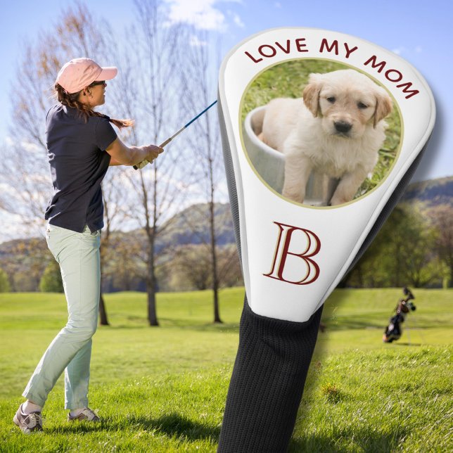 Personalised Pet Dog Photo Love My Mum  Golf Head Cover (Creator Uploaded)