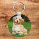 Personalised Pet Dog Photo Lover Keepsake Keychain<br><div class="desc">This cute keychain features a photo of your pet and your pet's name. Great for Christmas gifts or a gift for yourself.</div>