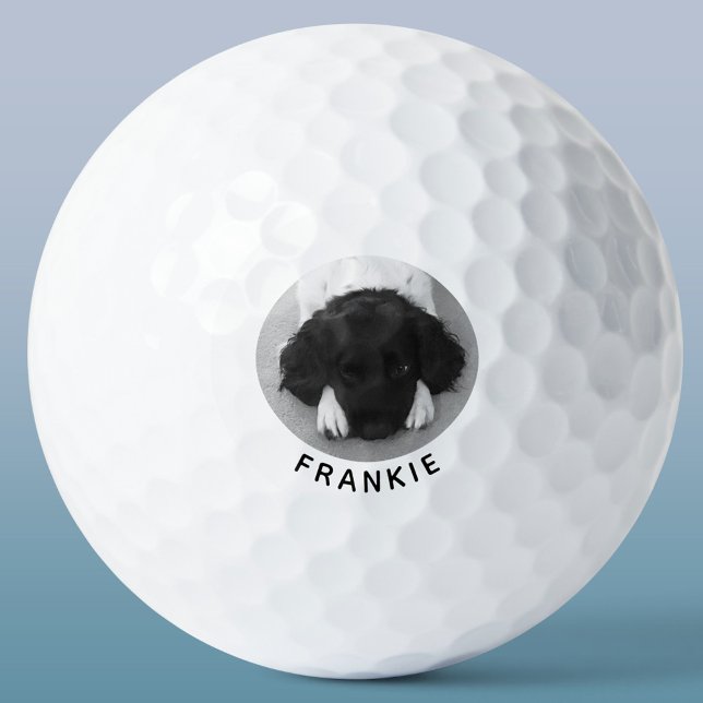 Personalised Pet Dog Photo Name Golf Balls (Personalized name dog photo golf ball)