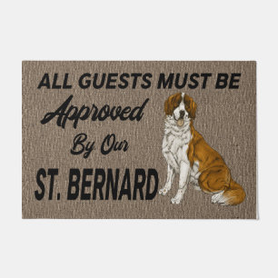 Personalised Pet Doormat, Saint Bernard Dog Gift Doormat