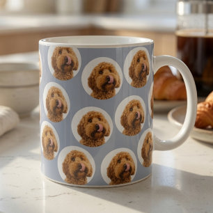 Personalised Pet Face Pattern Custom Dog Photo Coffee Mug