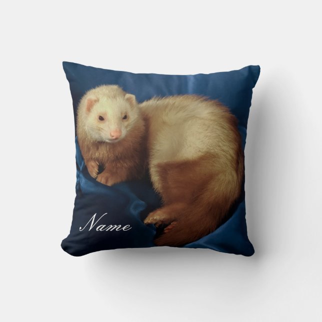Personalised Pet Ferret Cushion (Front)