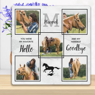 Personalised Pet Horse Memorial Keepsake 5 Photo Plaque