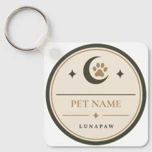 Personalised Pet ID Tag – Custom Dog & Cat Name Ta Key Ring