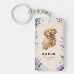 Personalised Pet ID Tag with Dog Photo and Name Key Ring