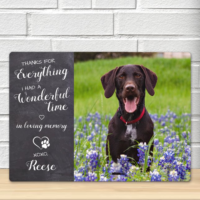 Personalised Pet Loss Dog Memorial Custom Photo Pl Plaque (Creator Uploaded)