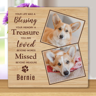 Personalised Pet Loss Keepsake Pet Memorial Photo Plaque