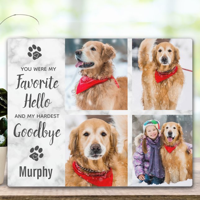 Personalised Pet Loss Keepsake Pet Memorial Photo Plaque (Creator Uploaded)