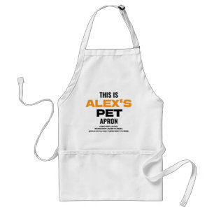 Personalised Pet Lover Custom Name Typography Standard Apron