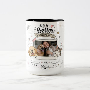 Personalised Pet Lover Photo Mug with Custom Name