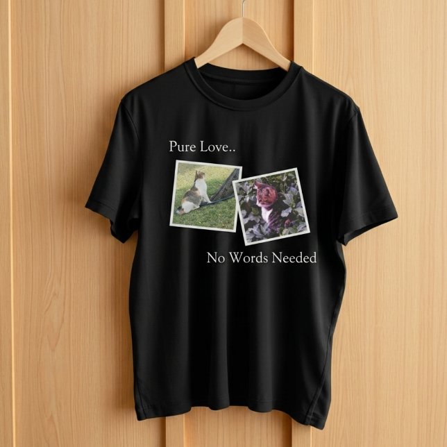 Personalised Pet Lover T-shirt (Fully customizable t-shirt with photos for pet lover)