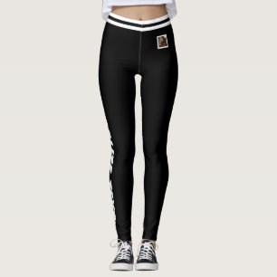Personalised Pet Lover White And Black Stripes Leggings