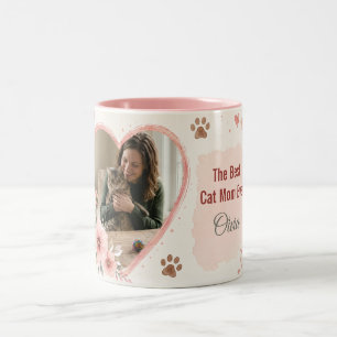 Personalised Pet Lover with Custom Photo & Name Two-Tone Coffee Mug