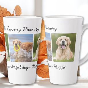 Personalised Pet Memorial 3 Photo In Loving Memory Latte Mug