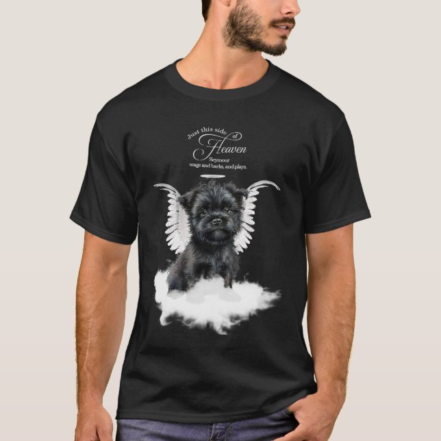 Personalised Pet Memorial Affenpinscher Dog T-Shirt (Front)