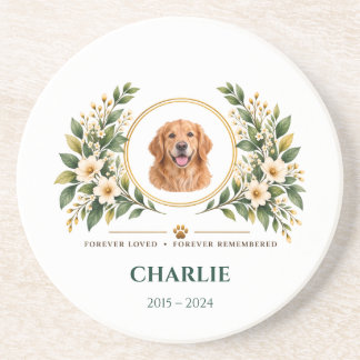 Personalised Pet Memorial Candle, Custom Pet Photo Coaster