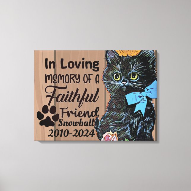Personalised pet memorial canvas print (Front)