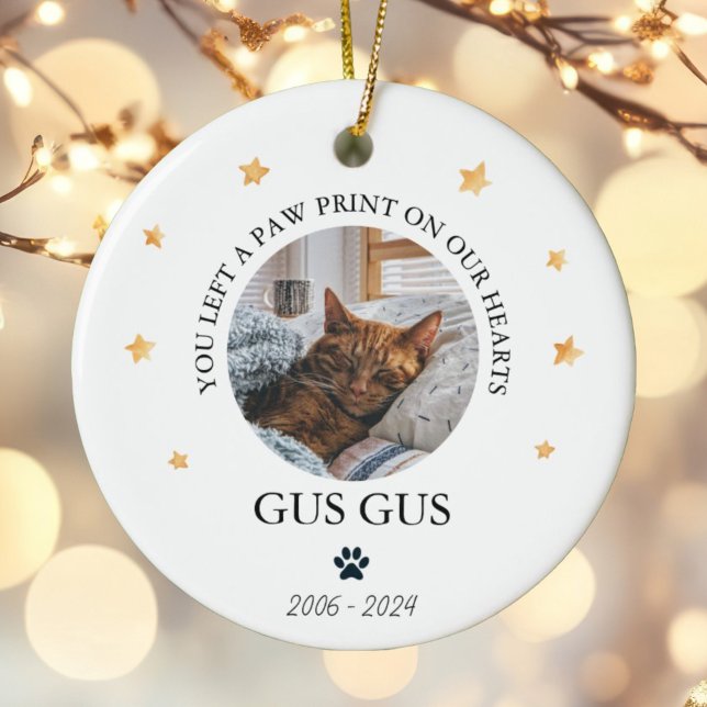 Personalised Pet Memorial Christmas Photo Ceramic Tree Decoration (Creator Uploaded)