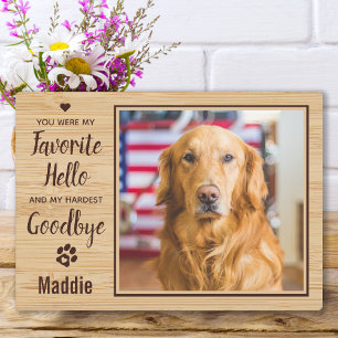 Personalised Pet Memorial Dog Photo Plaque