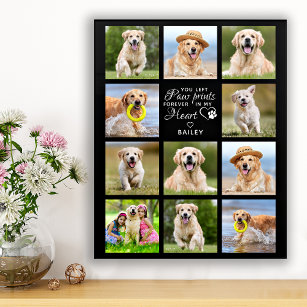 Personalised Pet Memorial Gift Pet Loss Keepsake Faux Canvas Print