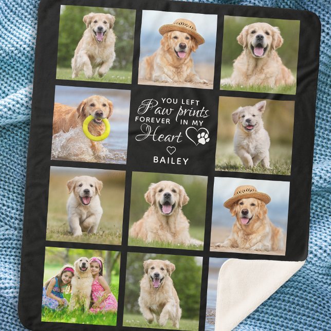 Personalised Pet Memorial Gift Pet Loss Keepsake Sherpa Blanket (Creator Uploaded)