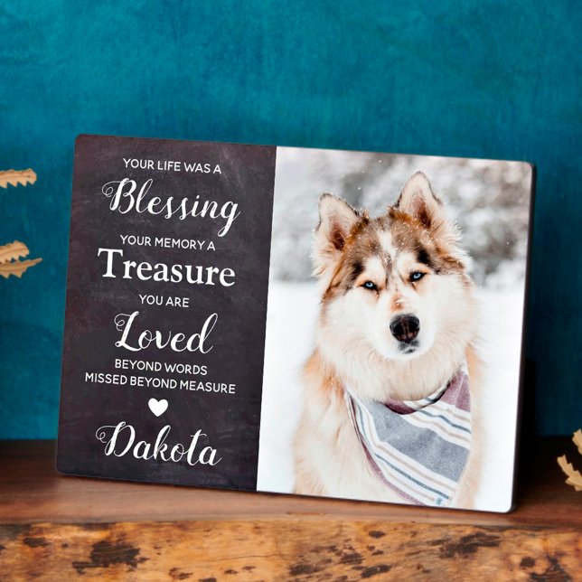 Personalised Pet Memorial Keepsake Dog Photo Plaque (Creator Uploaded)