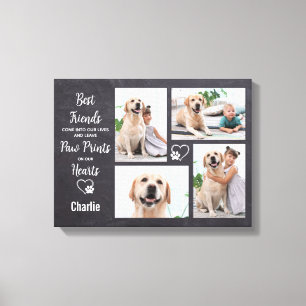Personalised Pet Memorial Keepsake Photo Collage Canvas Print